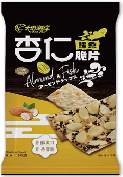 Dah Tien Crispy Fish Snack with Almond 鱈魚杏仁脆片