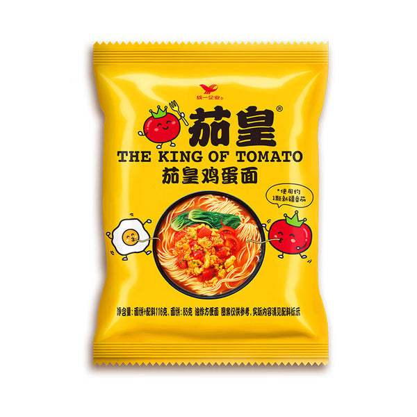 Unif 100 Qie Huang Artificial Tomato & Egg Flavor Instant Noodle 统一 茄皇番茄鸡蛋风味面 DefoodieMart Goh Yeow Seng Pte Ltd